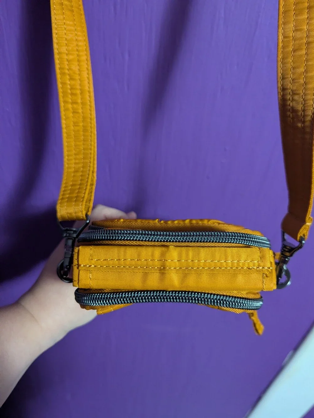 Lug Amber Yellow Skeeter Mini Convertible Crossbody Bag